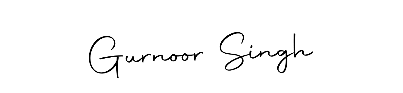 How to make Gurnoor Singh name signature. Use Autography-DOLnW style for creating short signs online. This is the latest handwritten sign. Gurnoor Singh signature style 10 images and pictures png