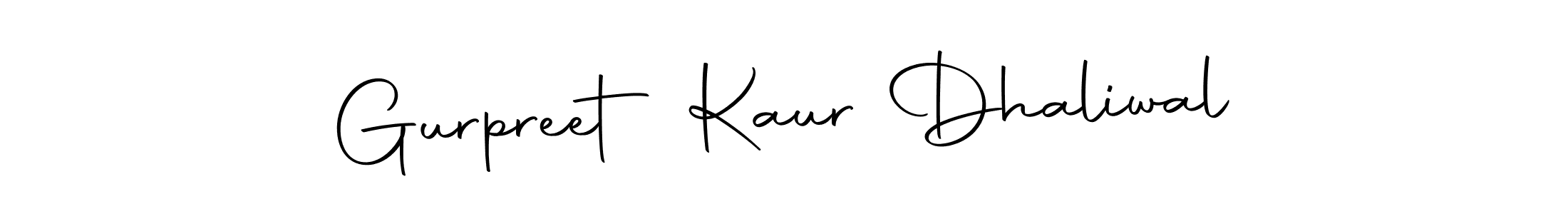 Create a beautiful signature design for name Gurpreet Kaur Dhaliwal. With this signature (Autography-DOLnW) fonts, you can make a handwritten signature for free. Gurpreet Kaur Dhaliwal signature style 10 images and pictures png