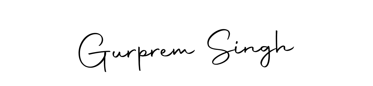 Make a beautiful signature design for name Gurprem Singh. With this signature (Autography-DOLnW) style, you can create a handwritten signature for free. Gurprem Singh signature style 10 images and pictures png