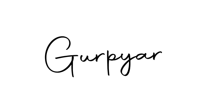 Use a signature maker to create a handwritten signature online. With this signature software, you can design (Autography-DOLnW) your own signature for name Gurpyar. Gurpyar signature style 10 images and pictures png