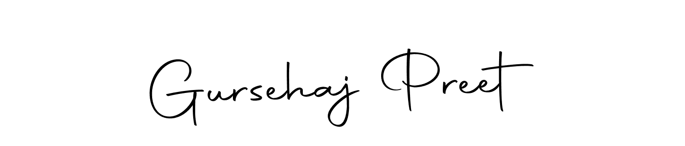 How to make Gursehaj Preet name signature. Use Autography-DOLnW style for creating short signs online. This is the latest handwritten sign. Gursehaj Preet signature style 10 images and pictures png