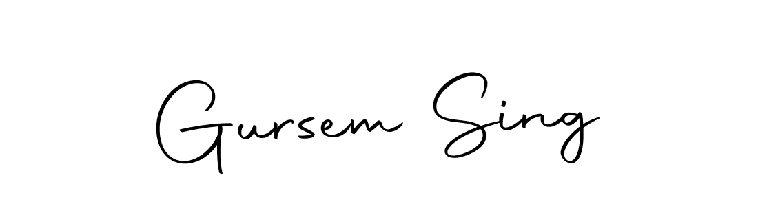 Design your own signature with our free online signature maker. With this signature software, you can create a handwritten (Autography-DOLnW) signature for name Gursem Sing. Gursem Sing signature style 10 images and pictures png