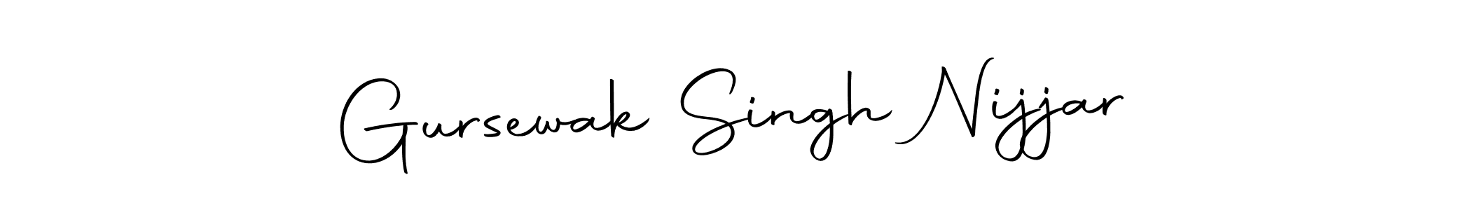 Create a beautiful signature design for name Gursewak Singh Nijjar. With this signature (Autography-DOLnW) fonts, you can make a handwritten signature for free. Gursewak Singh Nijjar signature style 10 images and pictures png