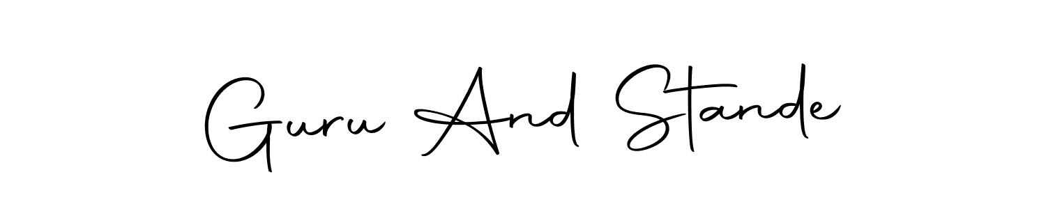 This is the best signature style for the Guru And Stande name. Also you like these signature font (Autography-DOLnW). Mix name signature. Guru And Stande signature style 10 images and pictures png