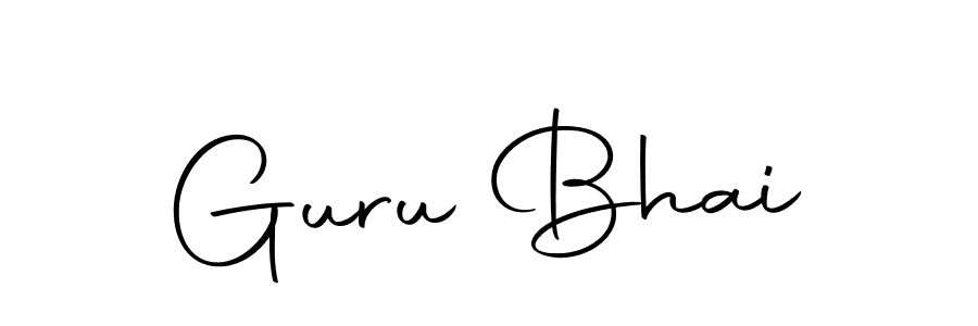 Design your own signature with our free online signature maker. With this signature software, you can create a handwritten (Autography-DOLnW) signature for name Guru Bhai. Guru Bhai signature style 10 images and pictures png