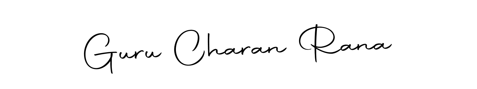 Design your own signature with our free online signature maker. With this signature software, you can create a handwritten (Autography-DOLnW) signature for name Guru Charan Rana. Guru Charan Rana signature style 10 images and pictures png