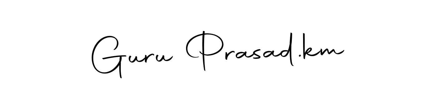 You can use this online signature creator to create a handwritten signature for the name Guru Prasad.km. This is the best online autograph maker. Guru Prasad.km signature style 10 images and pictures png