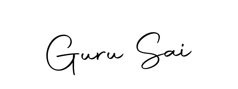 Use a signature maker to create a handwritten signature online. With this signature software, you can design (Autography-DOLnW) your own signature for name Guru Sai. Guru Sai signature style 10 images and pictures png