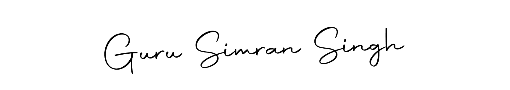 How to make Guru Simran Singh name signature. Use Autography-DOLnW style for creating short signs online. This is the latest handwritten sign. Guru Simran Singh signature style 10 images and pictures png