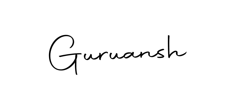 Design your own signature with our free online signature maker. With this signature software, you can create a handwritten (Autography-DOLnW) signature for name Guruansh. Guruansh signature style 10 images and pictures png