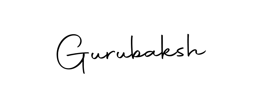 Use a signature maker to create a handwritten signature online. With this signature software, you can design (Autography-DOLnW) your own signature for name Gurubaksh. Gurubaksh signature style 10 images and pictures png