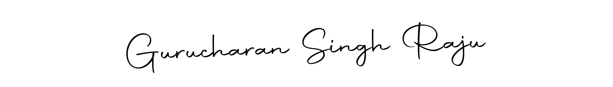 How to make Gurucharan Singh Raju name signature. Use Autography-DOLnW style for creating short signs online. This is the latest handwritten sign. Gurucharan Singh Raju signature style 10 images and pictures png