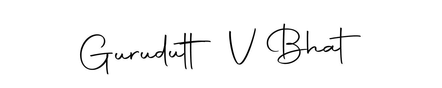 Create a beautiful signature design for name Gurudutt V Bhat. With this signature (Autography-DOLnW) fonts, you can make a handwritten signature for free. Gurudutt V Bhat signature style 10 images and pictures png