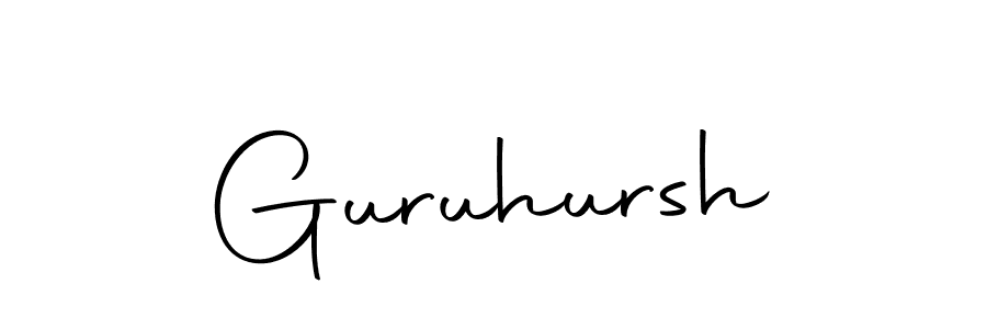 How to make Guruhursh name signature. Use Autography-DOLnW style for creating short signs online. This is the latest handwritten sign. Guruhursh signature style 10 images and pictures png