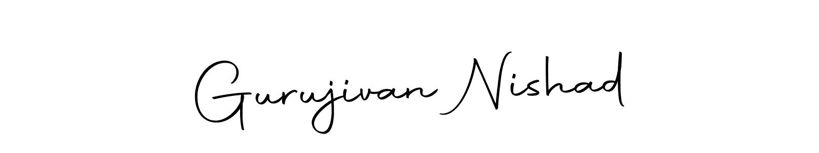 You should practise on your own different ways (Autography-DOLnW) to write your name (Gurujivan Nishad) in signature. don't let someone else do it for you. Gurujivan Nishad signature style 10 images and pictures png