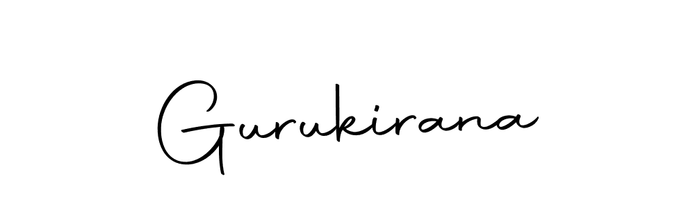 Use a signature maker to create a handwritten signature online. With this signature software, you can design (Autography-DOLnW) your own signature for name Gurukirana. Gurukirana signature style 10 images and pictures png
