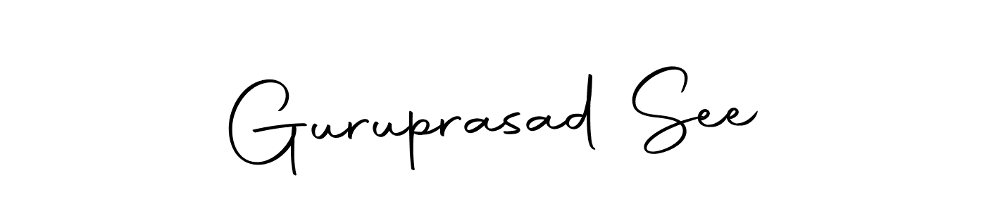 You should practise on your own different ways (Autography-DOLnW) to write your name (Guruprasad See) in signature. don't let someone else do it for you. Guruprasad See signature style 10 images and pictures png