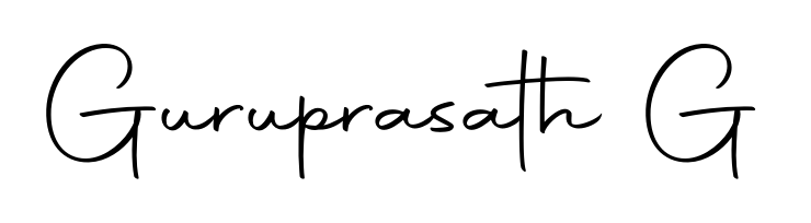 You should practise on your own different ways (Autography-DOLnW) to write your name (Guruprasath G) in signature. Don't let someone else do it for you. Guruprasath G signature style 10 images and pictures png