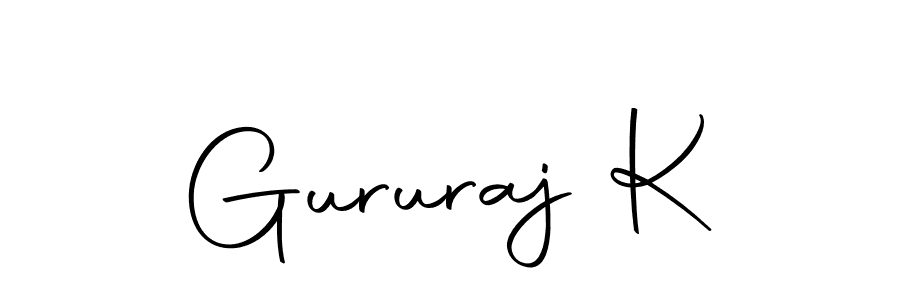 Make a beautiful signature design for name Gururaj K. With this signature (Autography-DOLnW) style, you can create a handwritten signature for free. Gururaj K signature style 10 images and pictures png