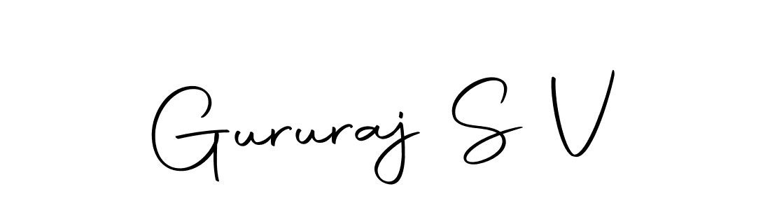 How to make Gururaj S V name signature. Use Autography-DOLnW style for creating short signs online. This is the latest handwritten sign. Gururaj S V signature style 10 images and pictures png