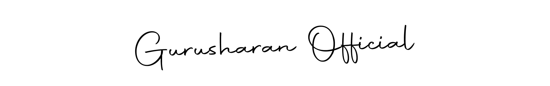 Make a beautiful signature design for name Gurusharan Official. With this signature (Autography-DOLnW) style, you can create a handwritten signature for free. Gurusharan Official signature style 10 images and pictures png