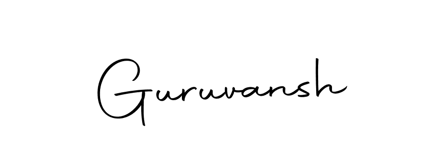 You should practise on your own different ways (Autography-DOLnW) to write your name (Guruvansh) in signature. don't let someone else do it for you. Guruvansh signature style 10 images and pictures png