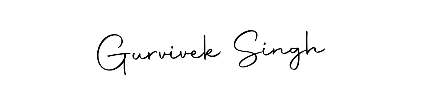 Create a beautiful signature design for name Gurvivek Singh. With this signature (Autography-DOLnW) fonts, you can make a handwritten signature for free. Gurvivek Singh signature style 10 images and pictures png