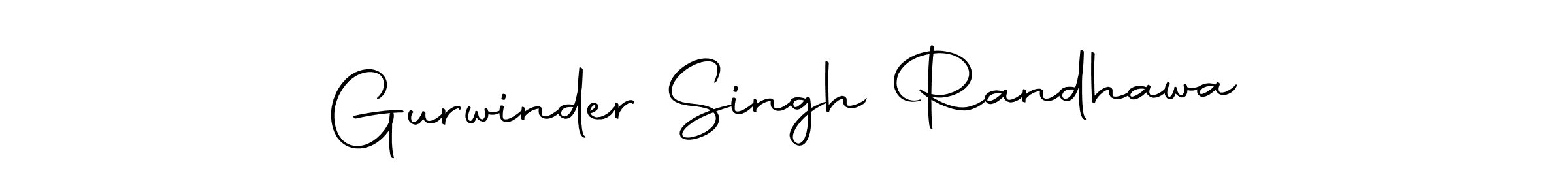 How to make Gurwinder Singh Randhawa name signature. Use Autography-DOLnW style for creating short signs online. This is the latest handwritten sign. Gurwinder Singh Randhawa signature style 10 images and pictures png