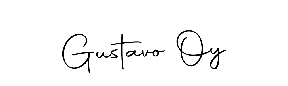 How to make Gustavo Oy name signature. Use Autography-DOLnW style for creating short signs online. This is the latest handwritten sign. Gustavo Oy signature style 10 images and pictures png