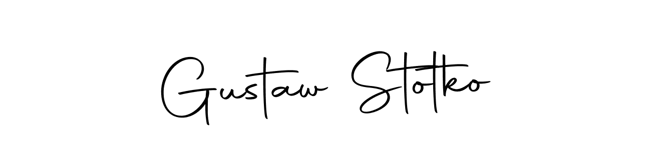 Design your own signature with our free online signature maker. With this signature software, you can create a handwritten (Autography-DOLnW) signature for name Gustaw Stotko. Gustaw Stotko signature style 10 images and pictures png