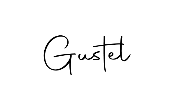 Use a signature maker to create a handwritten signature online. With this signature software, you can design (Autography-DOLnW) your own signature for name Gustel. Gustel signature style 10 images and pictures png