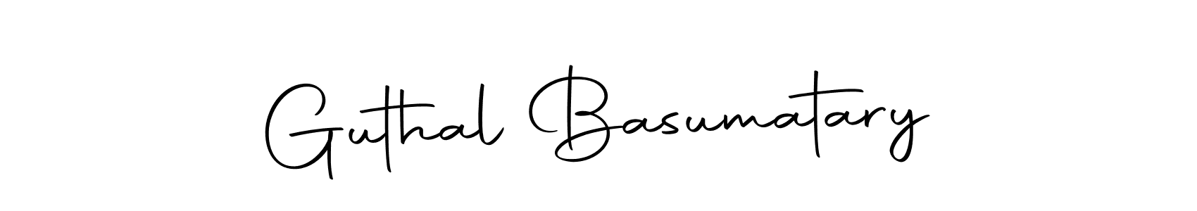 Design your own signature with our free online signature maker. With this signature software, you can create a handwritten (Autography-DOLnW) signature for name Guthal Basumatary. Guthal Basumatary signature style 10 images and pictures png