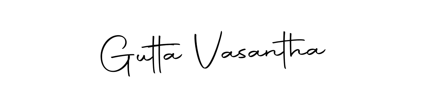 Create a beautiful signature design for name Gutta Vasantha. With this signature (Autography-DOLnW) fonts, you can make a handwritten signature for free. Gutta Vasantha signature style 10 images and pictures png