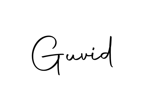 You should practise on your own different ways (Autography-DOLnW) to write your name (Guvid) in signature. don't let someone else do it for you. Guvid signature style 10 images and pictures png