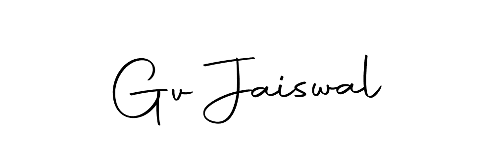 How to make Gv Jaiswal name signature. Use Autography-DOLnW style for creating short signs online. This is the latest handwritten sign. Gv Jaiswal signature style 10 images and pictures png