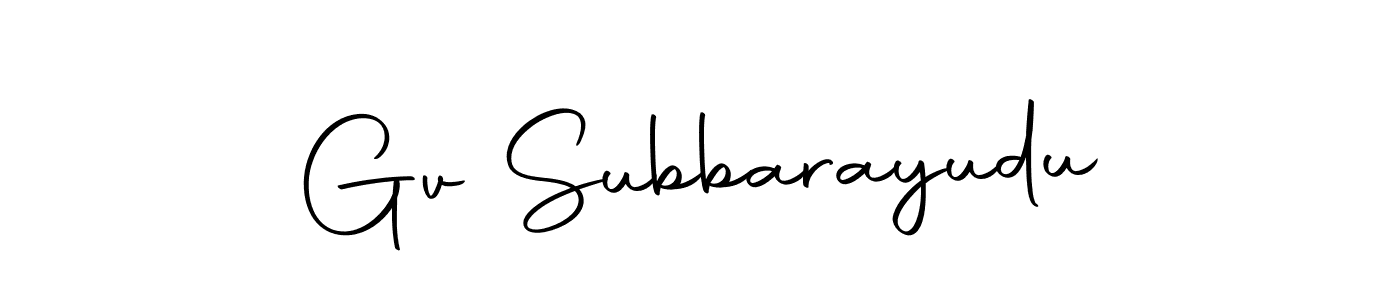 Make a beautiful signature design for name Gv Subbarayudu. With this signature (Autography-DOLnW) style, you can create a handwritten signature for free. Gv Subbarayudu signature style 10 images and pictures png
