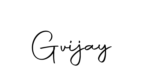 Also we have Gvijay name is the best signature style. Create professional handwritten signature collection using Autography-DOLnW autograph style. Gvijay signature style 10 images and pictures png
