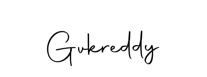 Use a signature maker to create a handwritten signature online. With this signature software, you can design (Autography-DOLnW) your own signature for name Gvkreddy. Gvkreddy signature style 10 images and pictures png