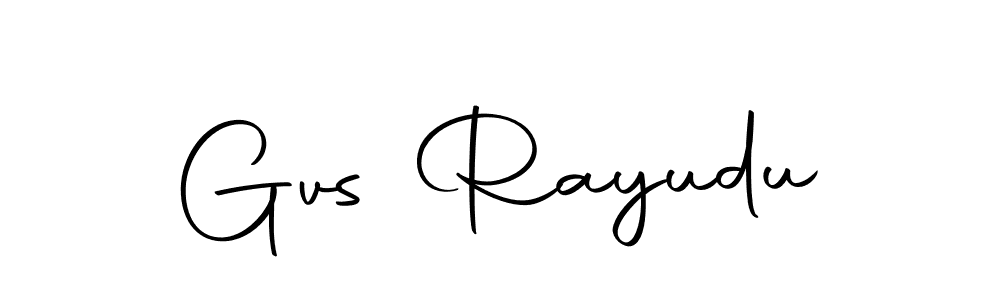 Make a beautiful signature design for name Gvs Rayudu. Use this online signature maker to create a handwritten signature for free. Gvs Rayudu signature style 10 images and pictures png