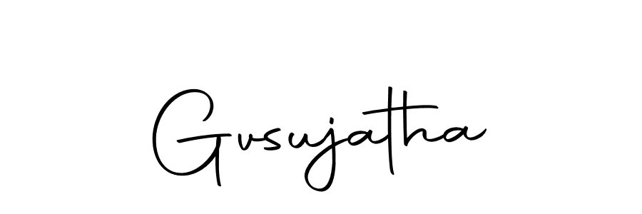 Create a beautiful signature design for name Gvsujatha. With this signature (Autography-DOLnW) fonts, you can make a handwritten signature for free. Gvsujatha signature style 10 images and pictures png