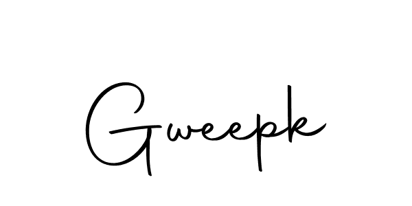 Design your own signature with our free online signature maker. With this signature software, you can create a handwritten (Autography-DOLnW) signature for name Gweepk. Gweepk signature style 10 images and pictures png