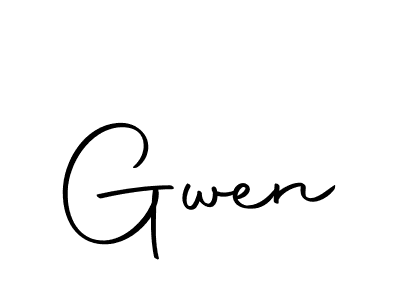 How to make Gwen name signature. Use Autography-DOLnW style for creating short signs online. This is the latest handwritten sign. Gwen signature style 10 images and pictures png