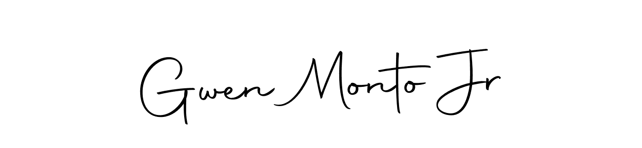 You can use this online signature creator to create a handwritten signature for the name Gwen Monto Jr. This is the best online autograph maker. Gwen Monto Jr signature style 10 images and pictures png