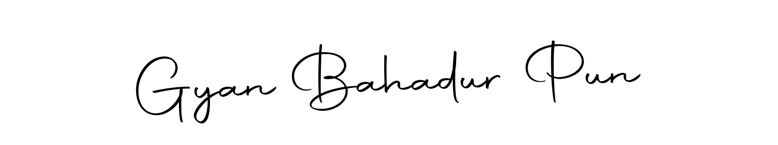 How to make Gyan Bahadur Pun name signature. Use Autography-DOLnW style for creating short signs online. This is the latest handwritten sign. Gyan Bahadur Pun signature style 10 images and pictures png