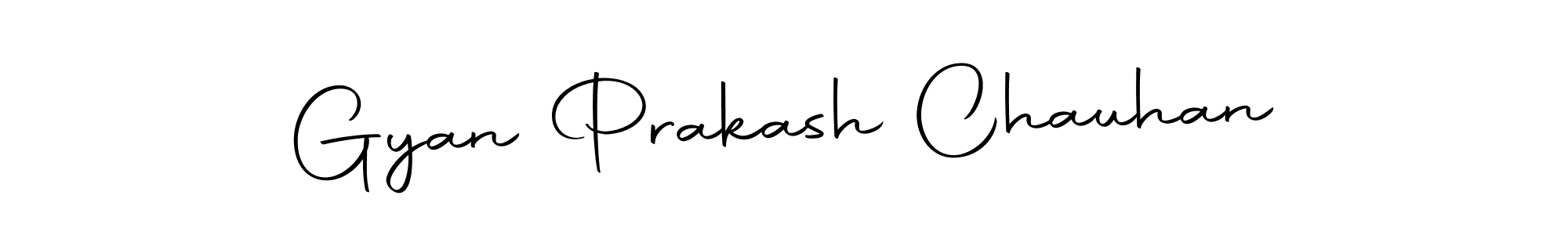 How to make Gyan Prakash Chauhan name signature. Use Autography-DOLnW style for creating short signs online. This is the latest handwritten sign. Gyan Prakash Chauhan signature style 10 images and pictures png