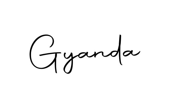 How to make Gyanda signature? Autography-DOLnW is a professional autograph style. Create handwritten signature for Gyanda name. Gyanda signature style 10 images and pictures png