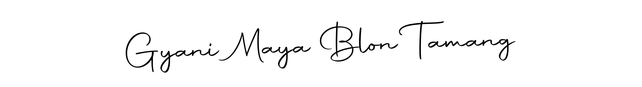 Make a beautiful signature design for name Gyani Maya Blon Tamang. Use this online signature maker to create a handwritten signature for free. Gyani Maya Blon Tamang signature style 10 images and pictures png