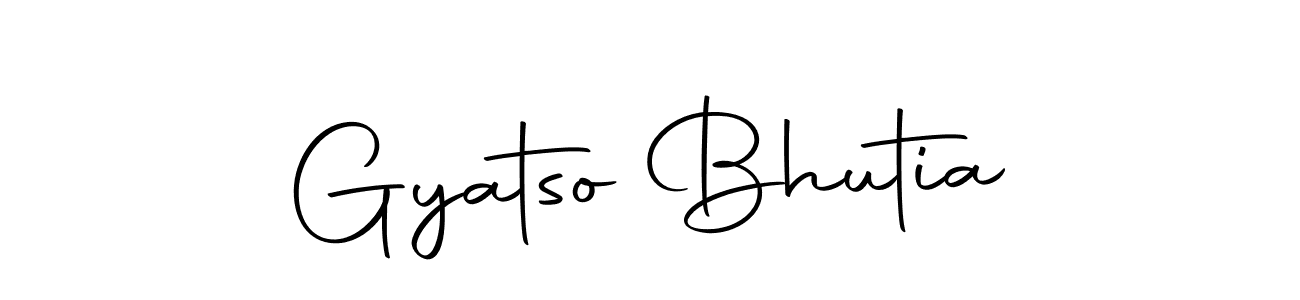 Design your own signature with our free online signature maker. With this signature software, you can create a handwritten (Autography-DOLnW) signature for name Gyatso Bhutia. Gyatso Bhutia signature style 10 images and pictures png