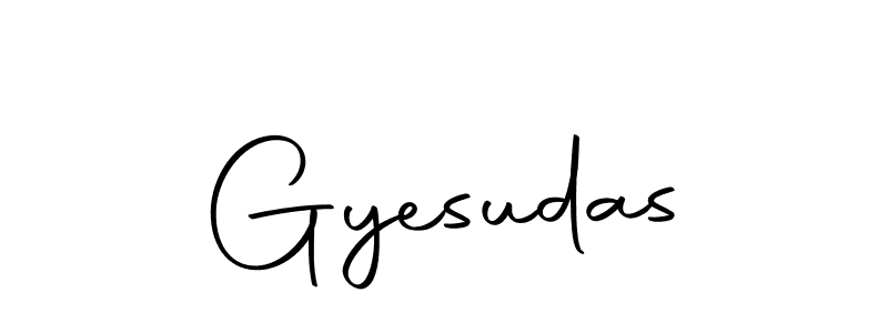 You should practise on your own different ways (Autography-DOLnW) to write your name (Gyesudas) in signature. don't let someone else do it for you. Gyesudas signature style 10 images and pictures png