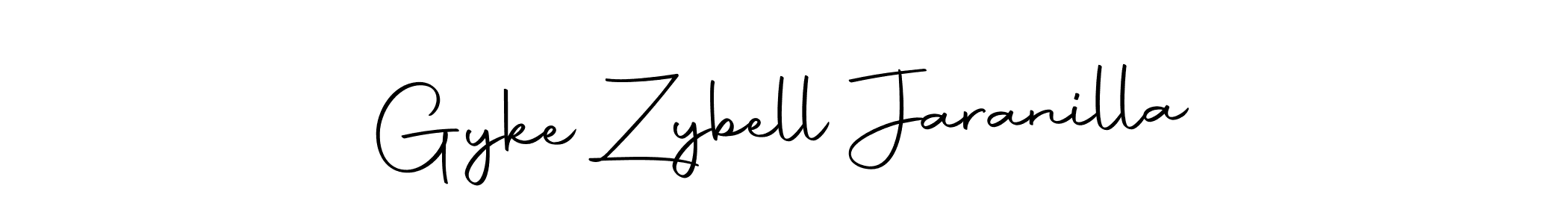 How to make Gyke Zybell Jaranilla name signature. Use Autography-DOLnW style for creating short signs online. This is the latest handwritten sign. Gyke Zybell Jaranilla signature style 10 images and pictures png